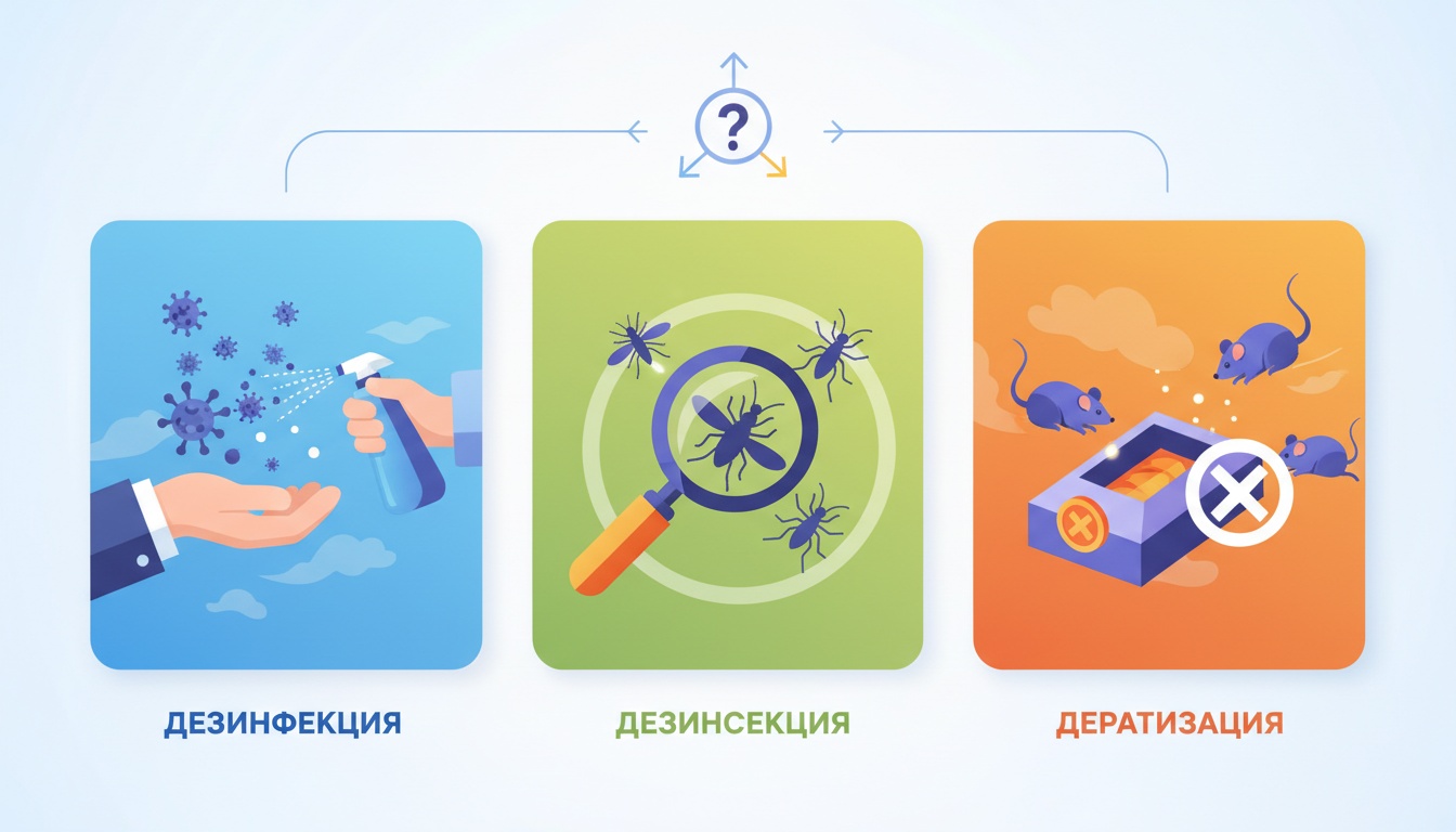 Дезинфекция, дезинсекция и дератизация: в чем разница